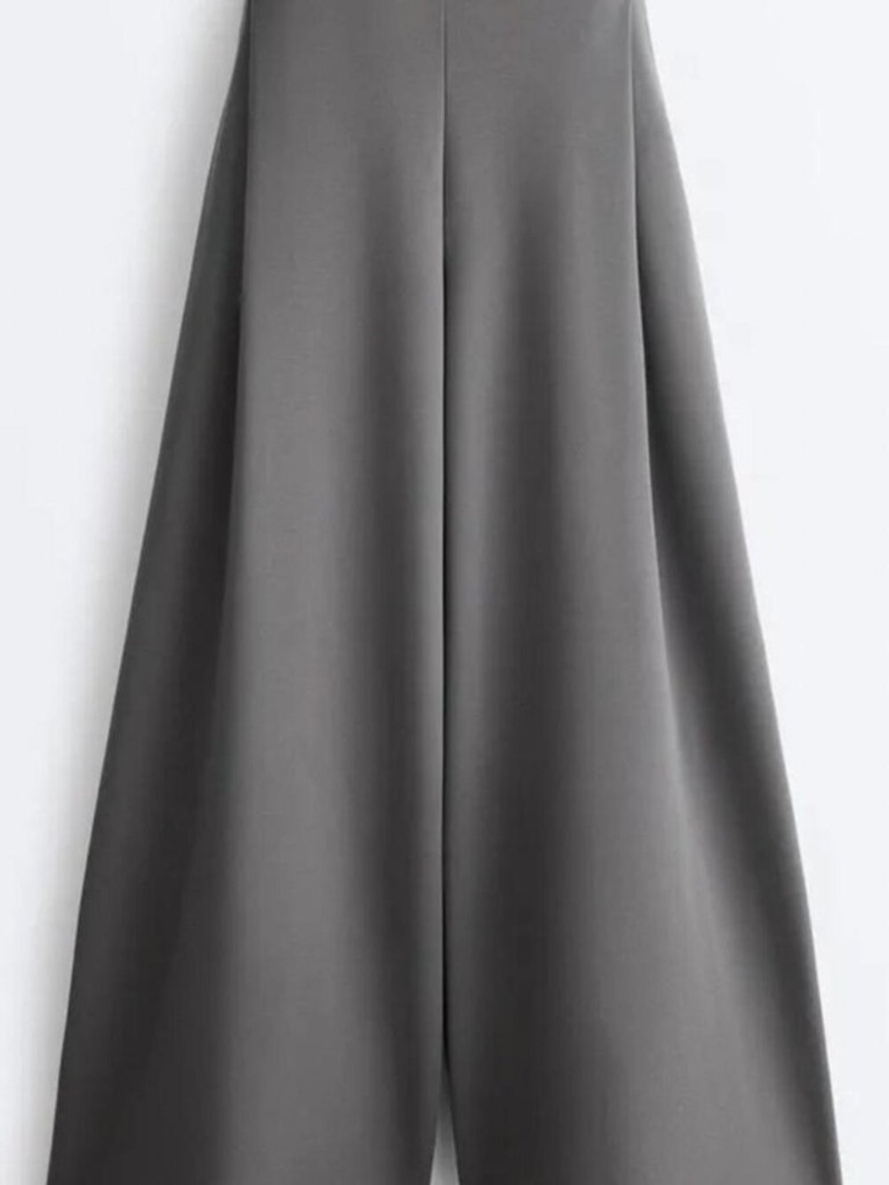 OYSHO Women's Grey Wide Leg Trousers